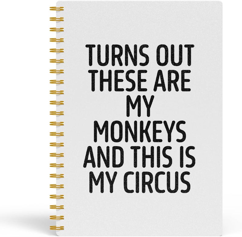EKGJW Funny Notebooks for Work, White Aesthetic Journal, Funny Boss Day Gifts, Boss Gifts for Men Women, Funny Gifts for Boss, Boss Office Decor, Spiral Notebook 5.5x8.3 Inch - Image 1